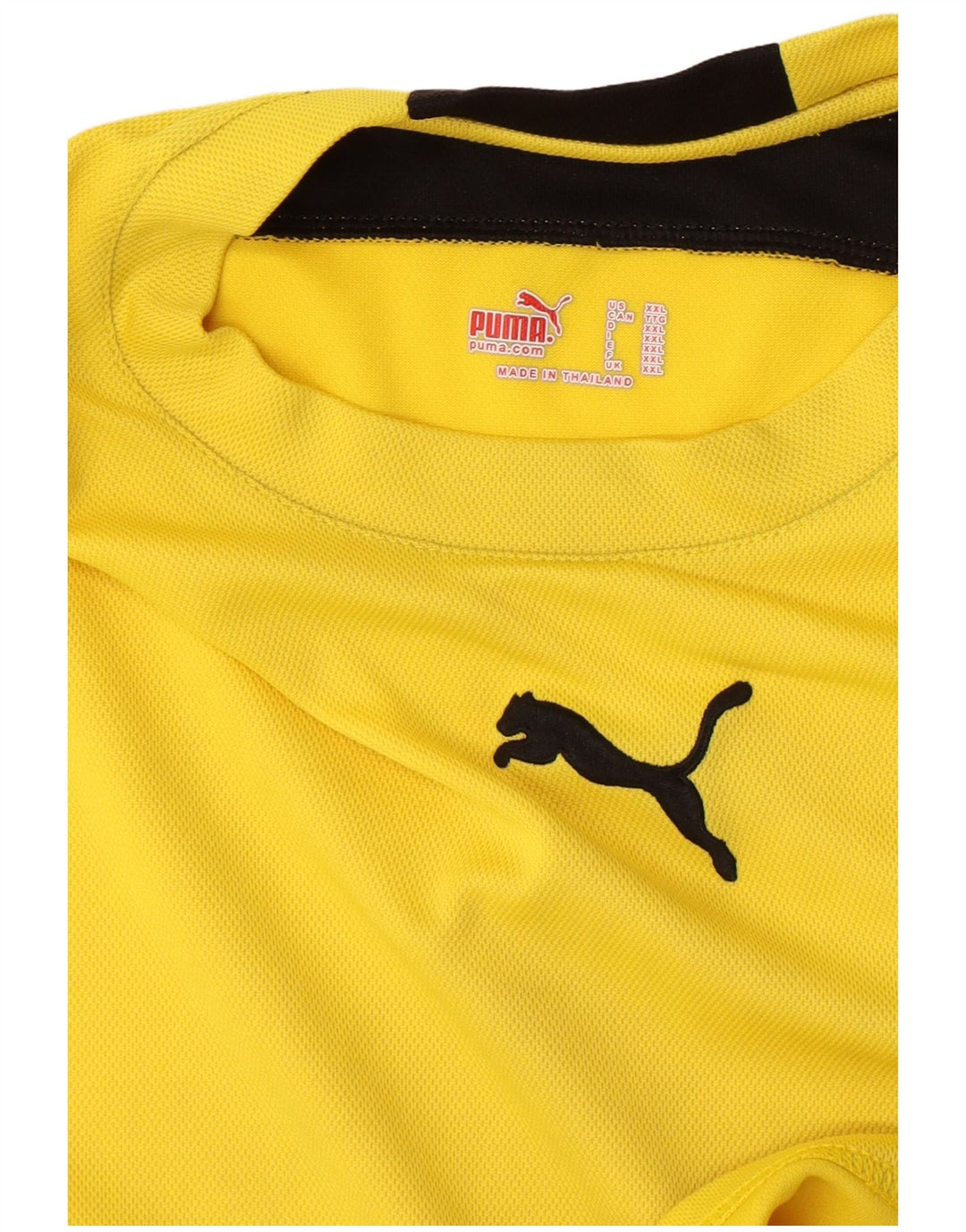 Puma Mens Graphic T-Shirt Top 2XL Yellow Colourblock