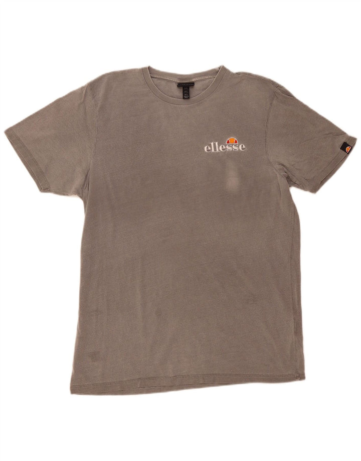 Ellesse Mens T-Shirt Top Large Grey Cotton