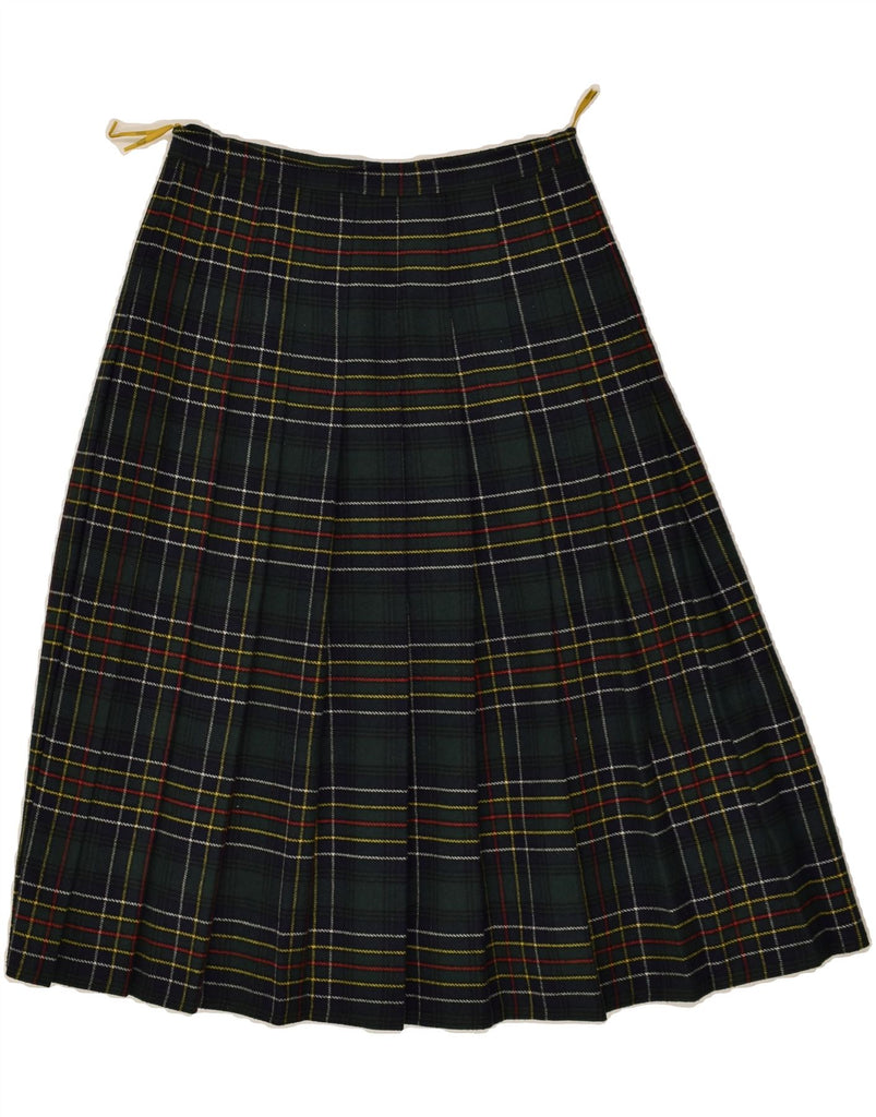 VINTAGE Womens Knife Pleated Skirt W28 Medium  Grey Plaid Wool | Vintage Vintage | Thrift | Second-Hand Vintage | Used Clothing | Messina Hembry 