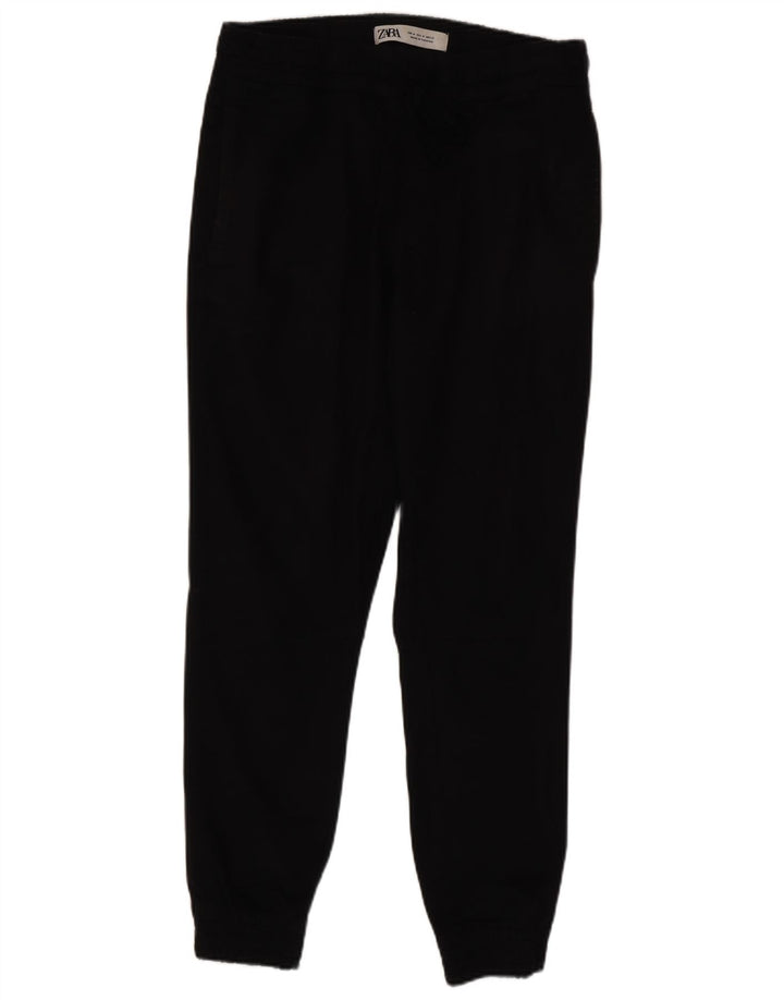Zara Mens Joggers Chino Trousers Medium W31 L29 Black Cotton