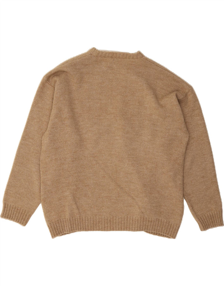 ALBA MODA Mens Crew Neck Jumper Sweater XL Beige Argyle/Diamond Wool Vintage Alba Moda and Second-Hand Alba Moda from Messina Hembry 