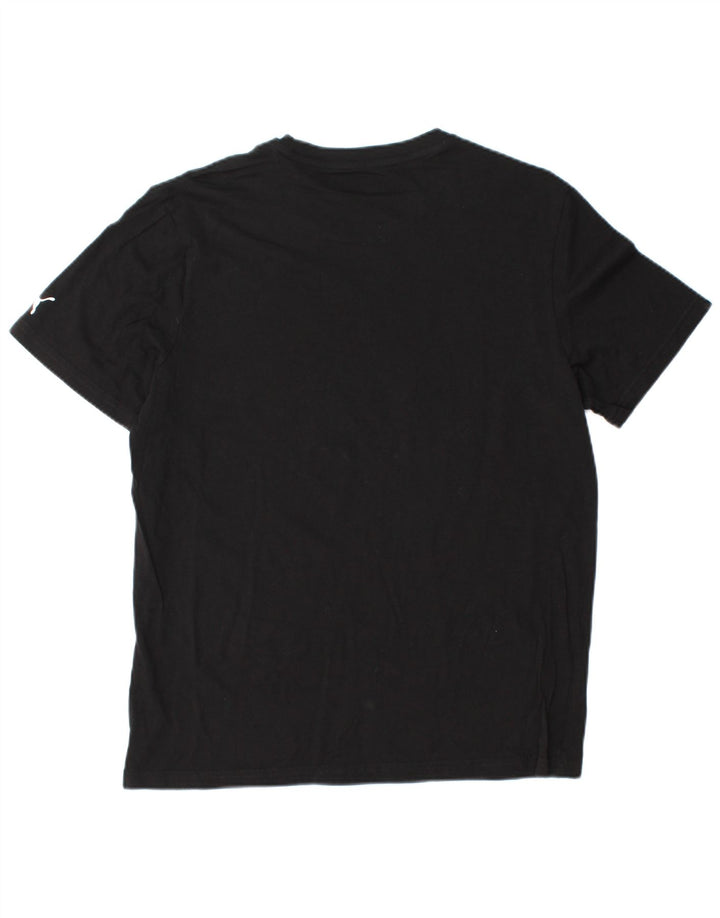 PUMA Mens Graphic T-Shirt Top Large Black Cotton
