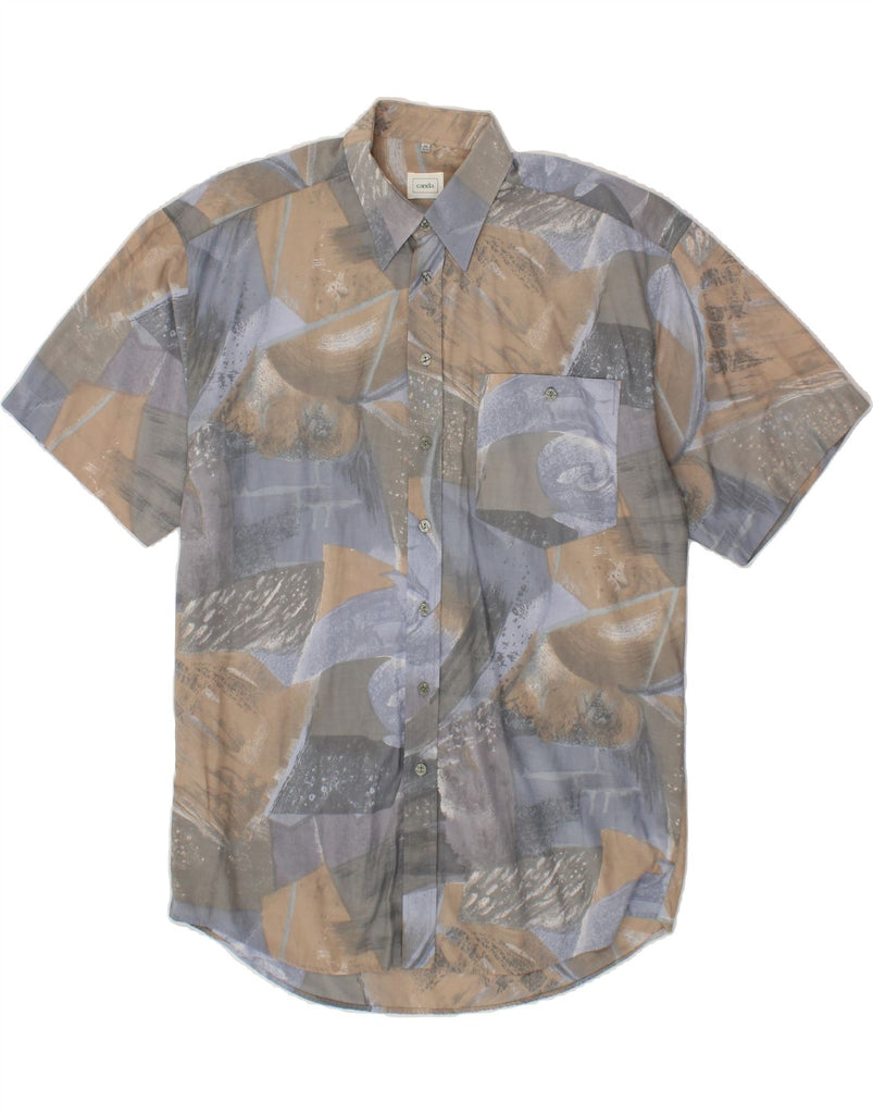 CANDA Mens Abstract Pattern Shirt Size 39/40 Medium Multicoloured Vintage Canda and Second-Hand Canda from Messina Hembry 