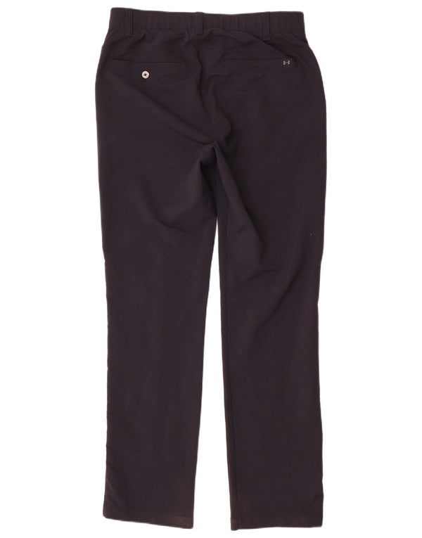 Under Armour Mens Straight Chino Trousers W32 L32 Navy Blue Nylon