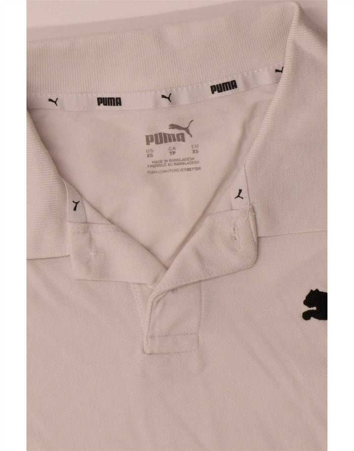 Puma Mens Polo Shirt XS White Cotton