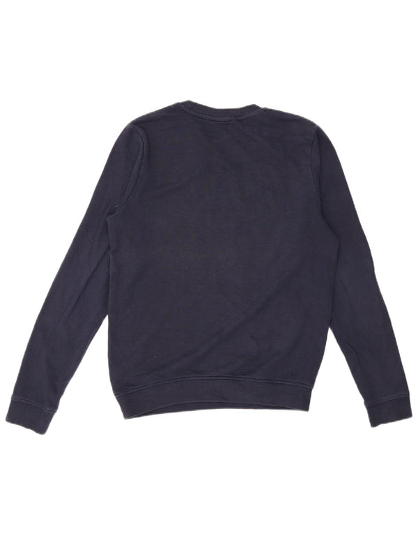Timberland Boys Graphic Hoodie Jumper 15-16 Years Medium Navy Blue Cotton