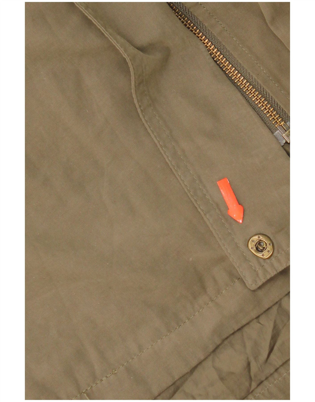 Oasis Womens Hooded Parka Jacket UK 10 Small Khaki Polyester
