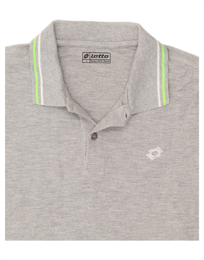 LOTTO Mens Polo Shirt Small Grey | Vintage Lotto | Thrift | Second-Hand Lotto | Used Clothing | Messina Hembry 