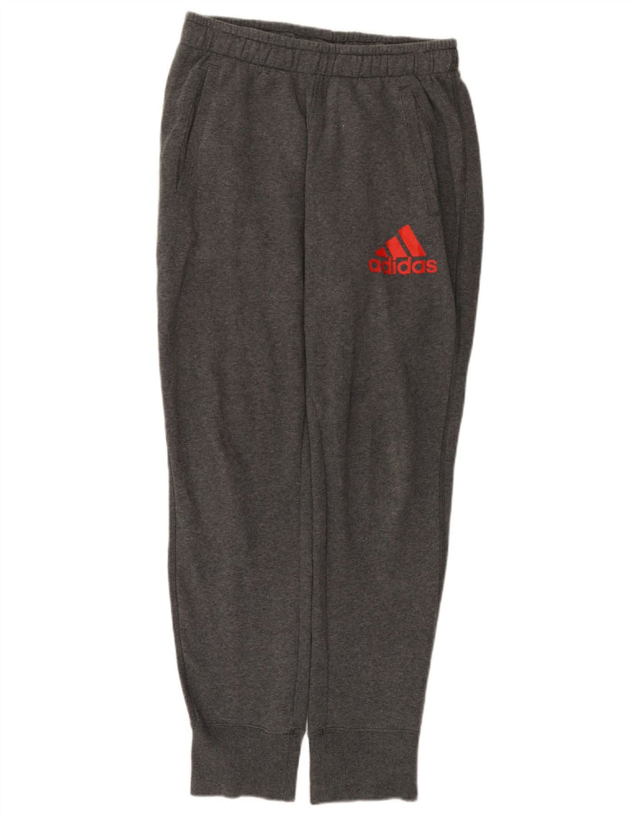 Adidas Mens Tracksuit Trousers Joggers Medium Grey Cotton