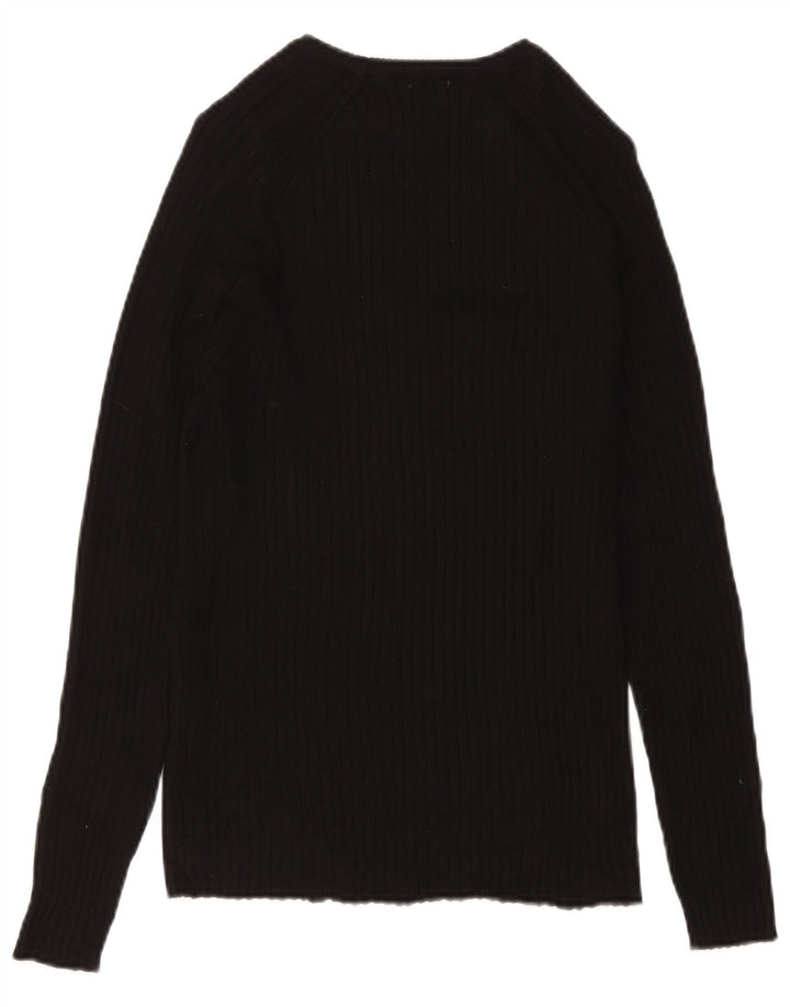 Zara Womens Blouse Top UK 8 Small Black Viscose