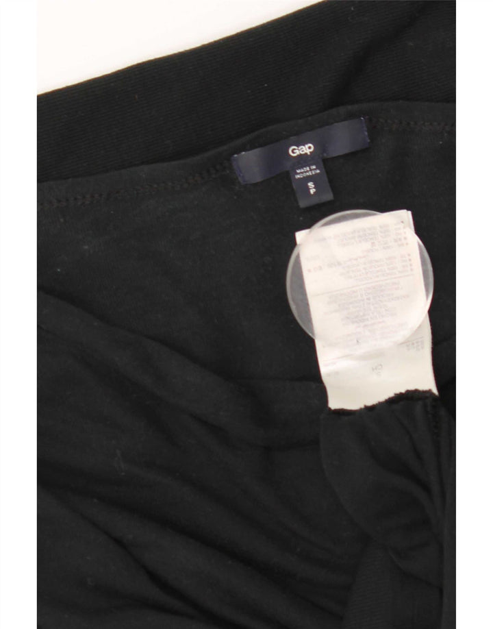 Gap Womens Drop Neck Top Long Sleeve UK 10 Small Black Lyocell