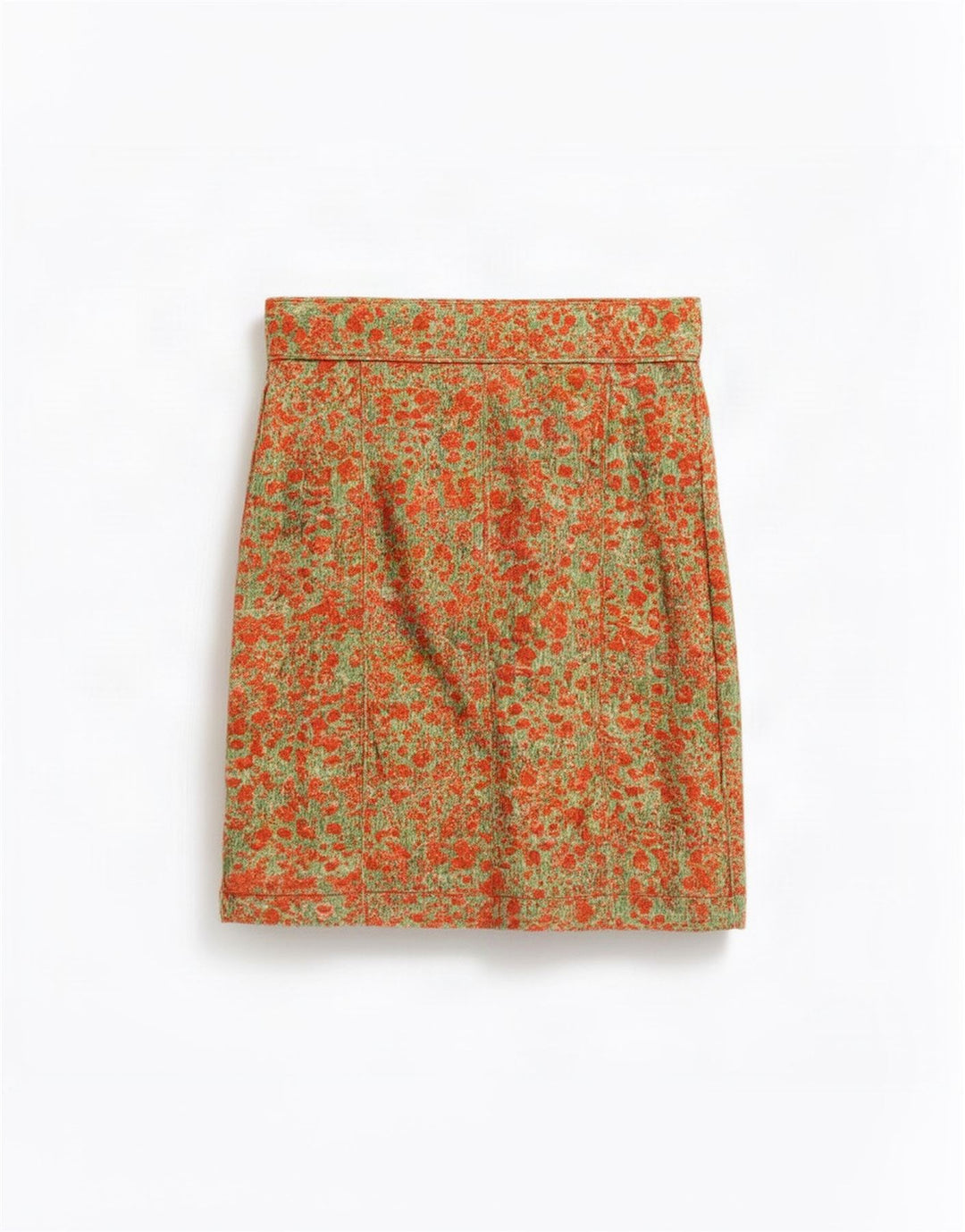 Paul Smith Womens Abstract Pattern A-Line Skirt Medium W30 Orange Cotton