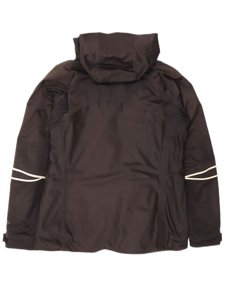 Columbia Womens Hooded Windbreaker Jacket UK 16 Large Black Polyester