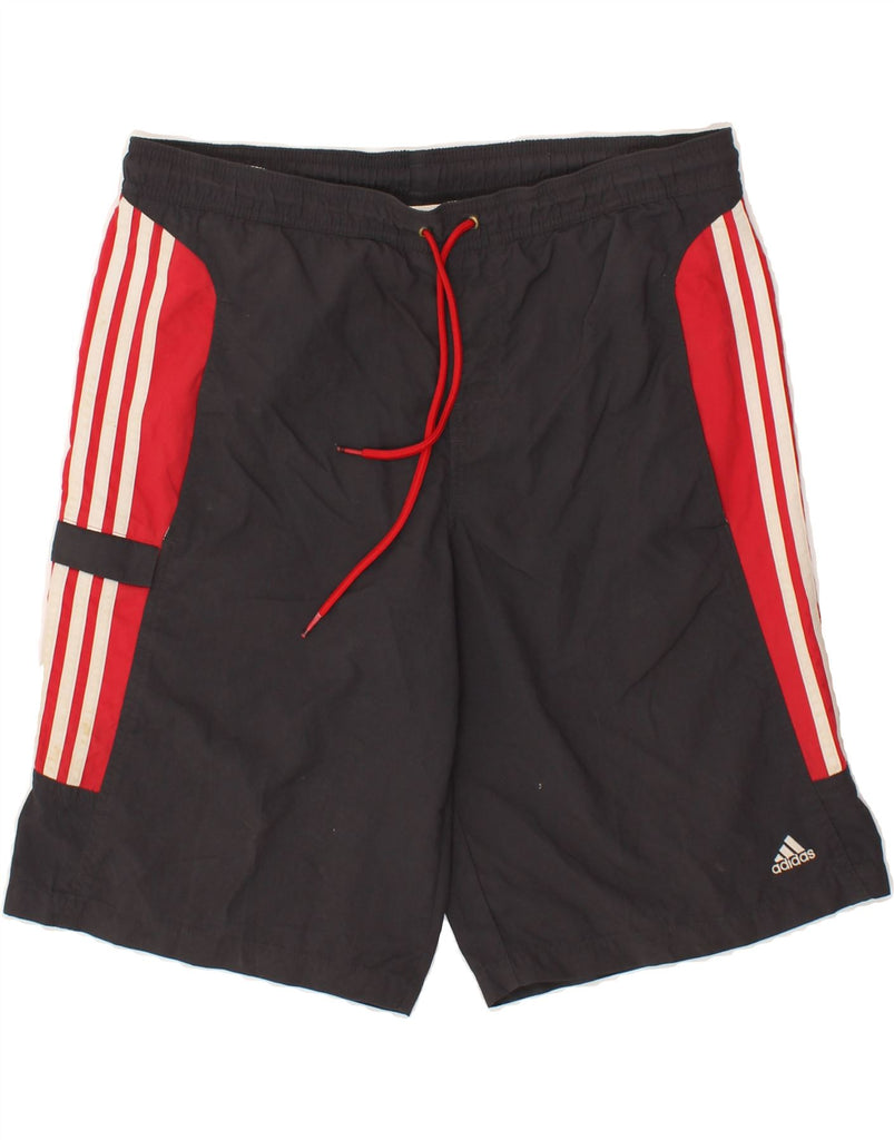 ADIDAS Mens Sport Shorts Large Grey Colourblock Polyamide | Vintage Adidas | Thrift | Second-Hand Adidas | Used Clothing | Messina Hembry 