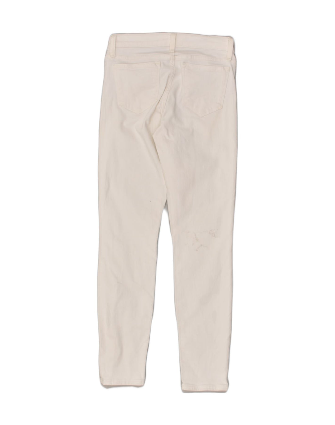 J. CREW Womens Toothpick Slim Casual Trousers W25 L28 White Cotton | Vintage J. Crew | Thrift | Second-Hand J. Crew | Used Clothing | Messina Hembry 