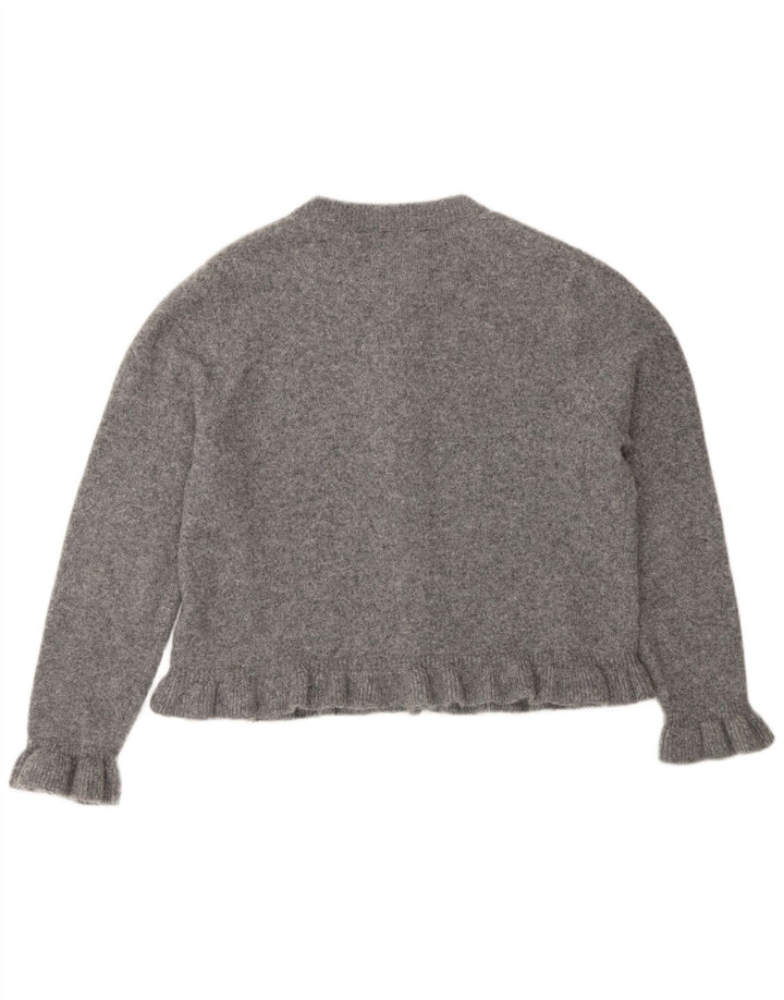 Zara Womens Cardigan Sweater UK 16 Large Grey Polyester