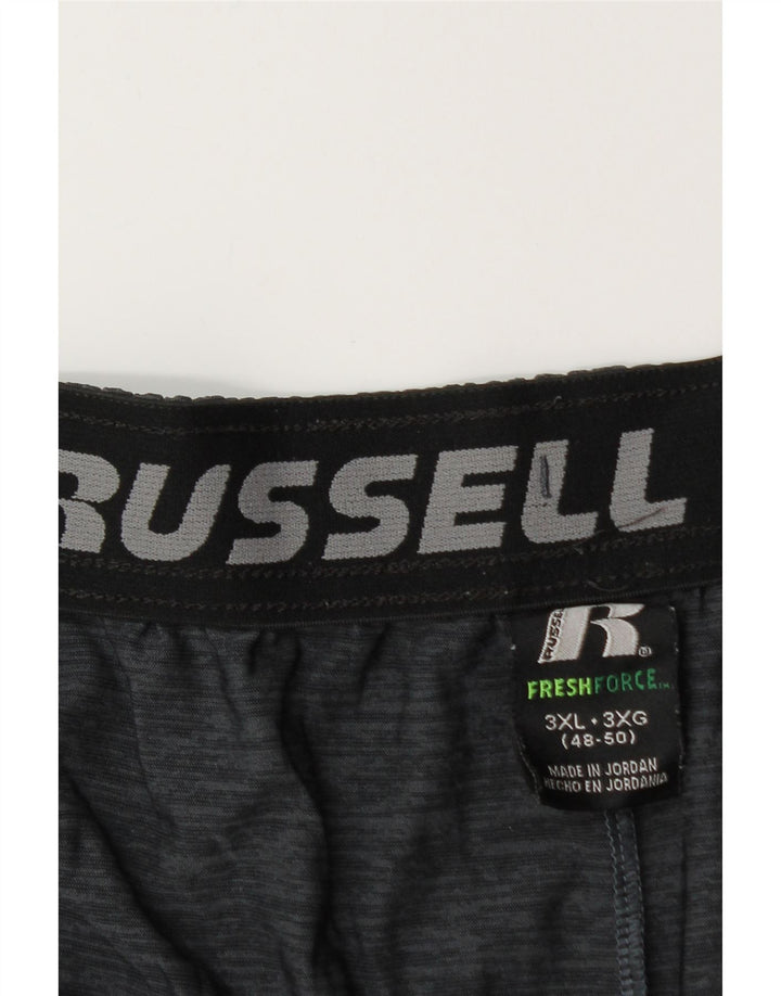 RUSSELL ATHLETIC Mens Dri-Power Sport Shorts 3XL  Navy Blue Colourblock