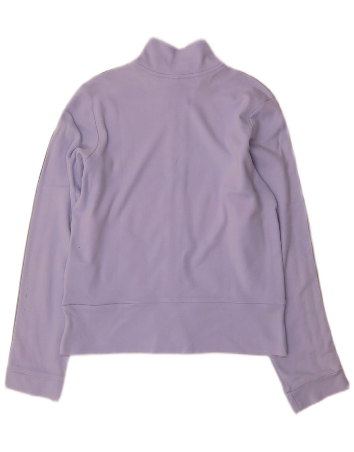 Adidas Womens Tracksuit Top Jacket UK 12 Medium  Purple Cotton