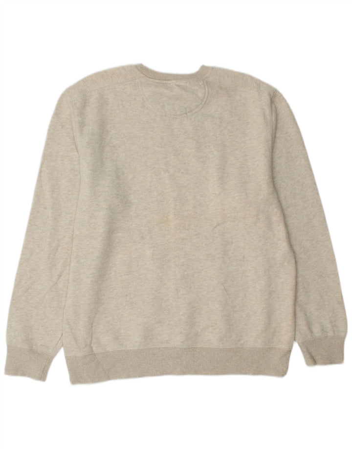 IZOD Mens Sweatshirt Jumper Medium Beige Cotton