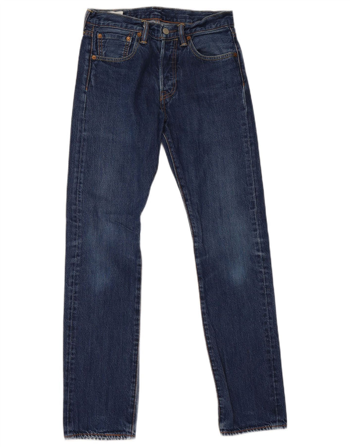 Levi's Mens Straight Jeans W28 L32 Navy Blue Cotton