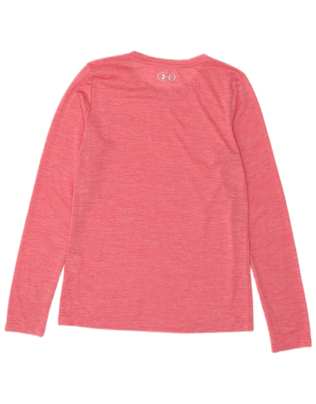 UNDER ARMOUR Womens Heat Gear Top Long Sleeve UK 10 Small Pink Flecked