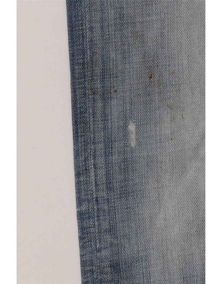 Energie Mens Distressed Straight Jeans W34 L36 Blue Cotton