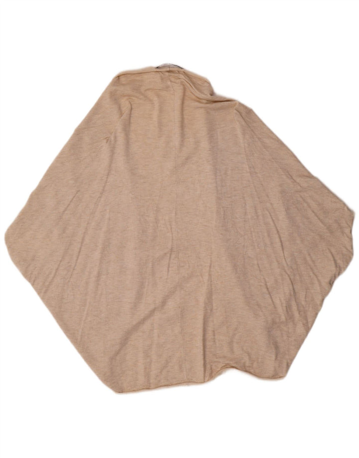 Zara Womens Open Poncho Jumper UK 14 Medium Beige