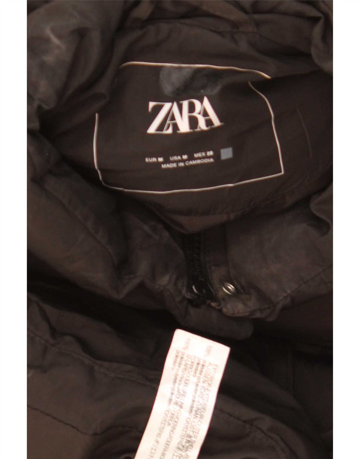 Zara Womens Oversized Padded Gilet UK 14 Medium Black Polyester