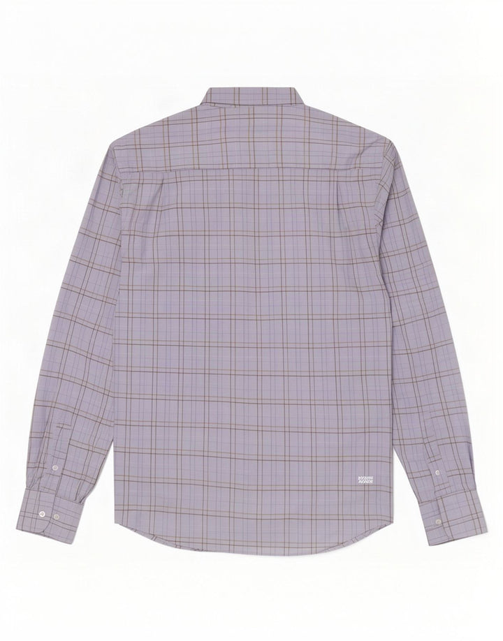 Sergio Tacchini Mens Shirt Medium Blue Check Cotton