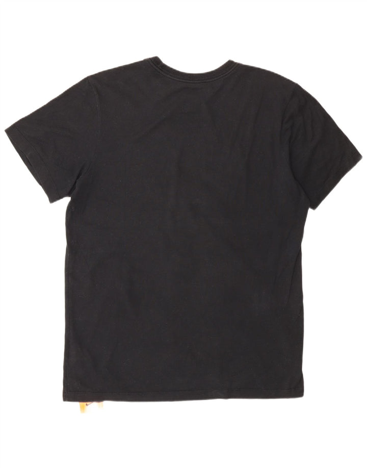 Nike Mens Dri Fit Graphic T-Shirt Top Medium Black Cotton