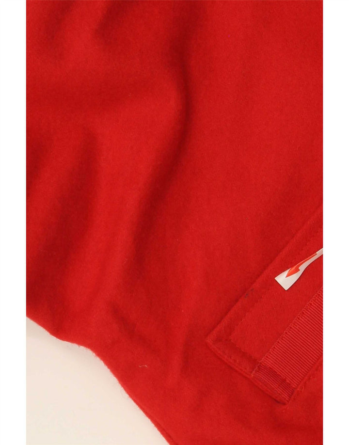 Vintage Womens Bomber Jacket IT 42 Medium Red Cotton