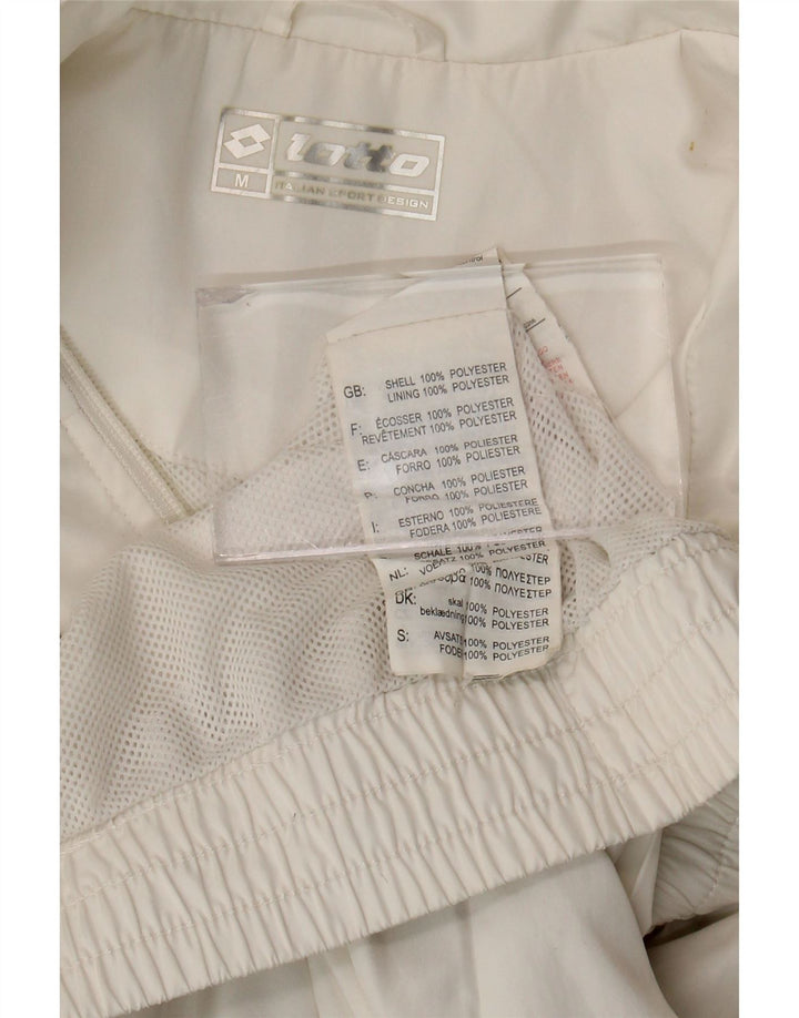 Lotto Mens Tracksuit Top Jacket Medium White Polyester