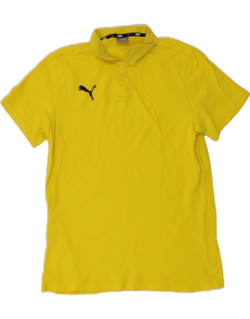 PUMA Mens Polo Shirt Large Yellow Vintage Puma and Second-Hand Puma from Messina Hembry 
