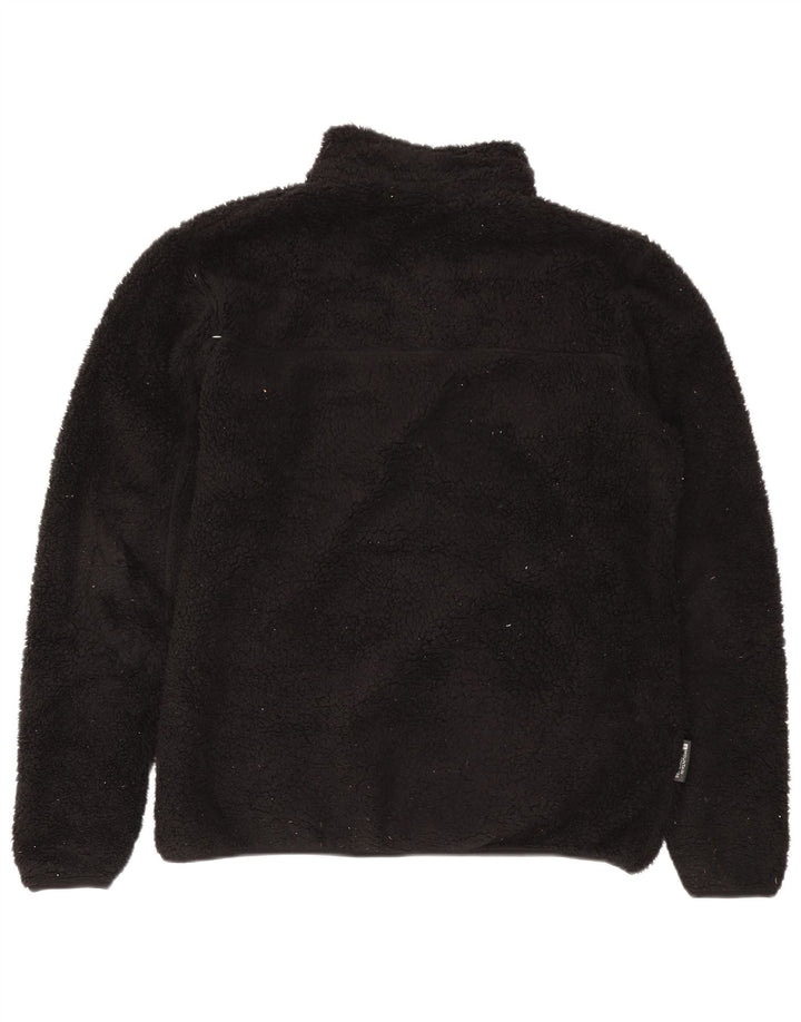 Mountain Warehouse Mens Zip Neck Fleece Jumper Large Black Polyester