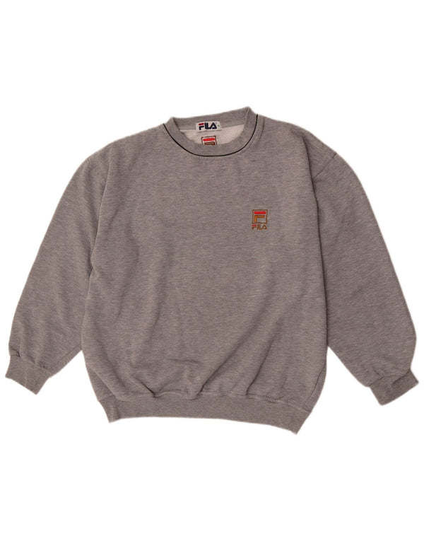 Fila Womens Oversized Sweatshirt Jumper UK 18 XL Grey Polyester