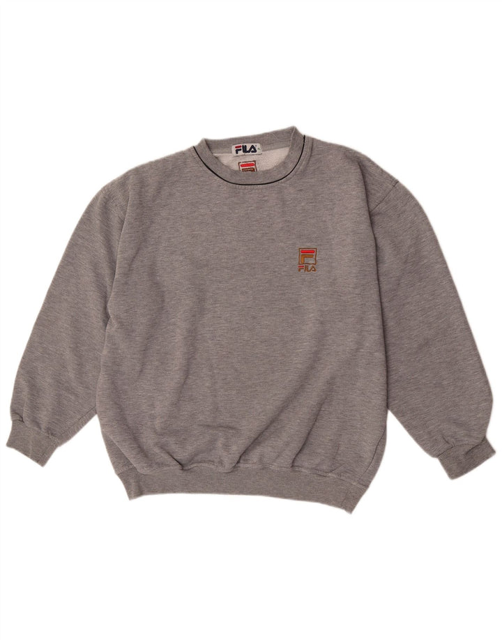 Fila Womens Oversized Sweatshirt Jumper UK 18 XL Grey Polyester