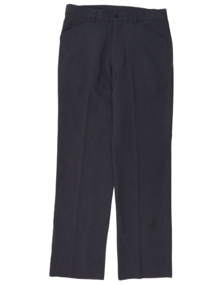 FARAH Mens Straight Casual Trousers W32 L31 Grey Polyester