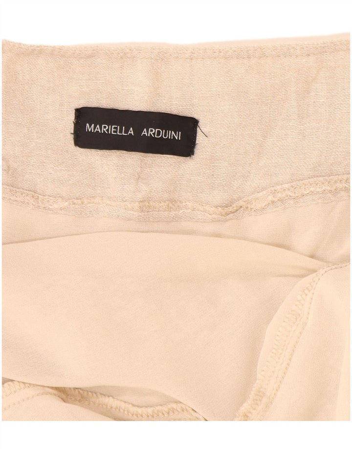 VINTAGE Womens High Waist Tiered Skirt W28 Medium Beige