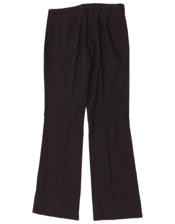 Zara Womens Flare Casual Trousers EU 38 Small W28 L32 Black Polyester