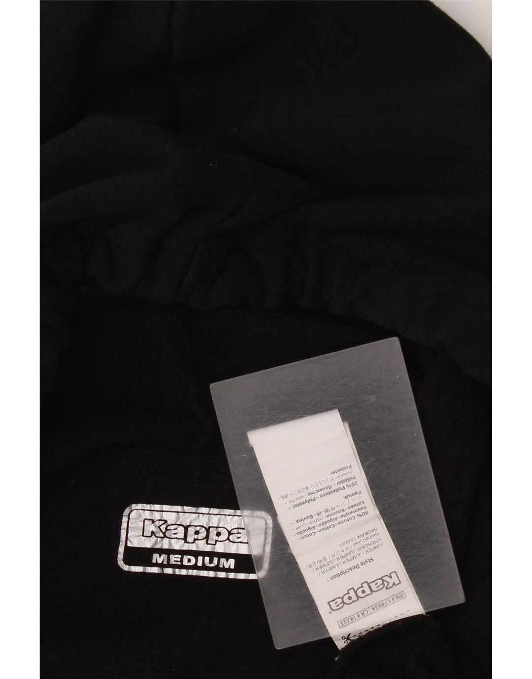 Kappa Womens Graphic Hoodie Jumper Medium Black Cotton