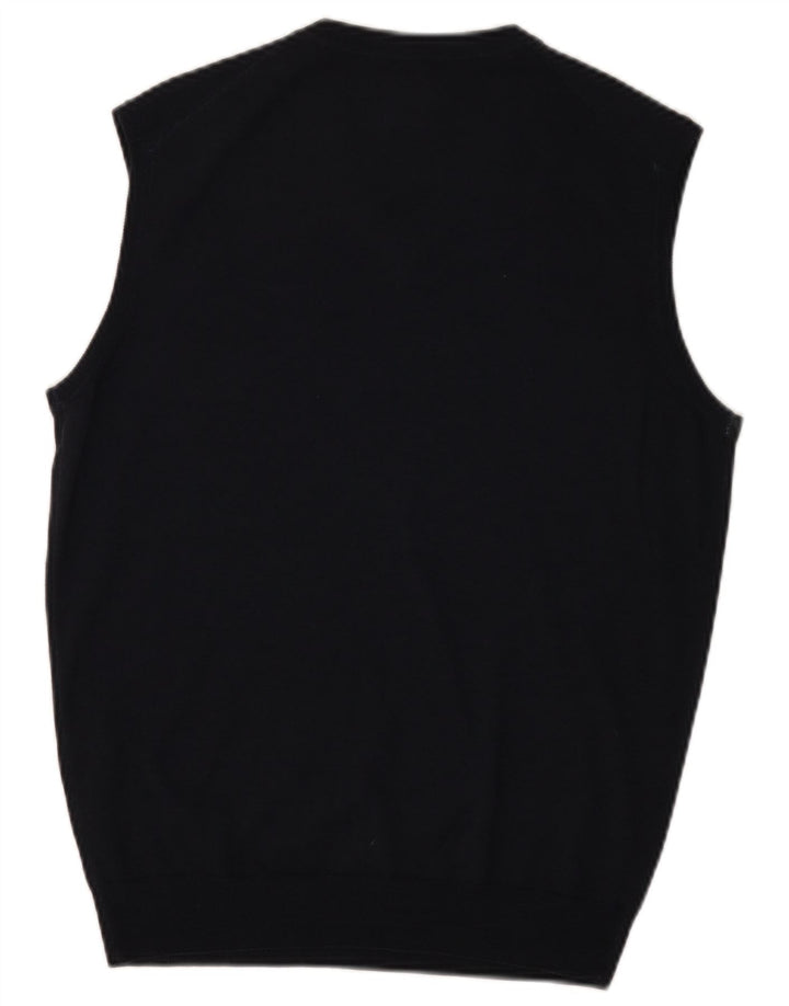 Boggi Mens Vest Tank Top Medium Navy Blue Wool