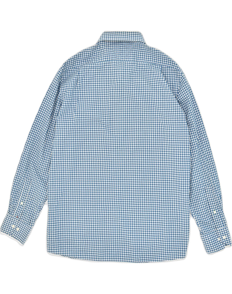 TOMMY HILFIGER Mens Shirt Size 17 1/2 XL Blue Check Cotton | Vintage Tommy Hilfiger | Thrift | Second-Hand Tommy Hilfiger | Used Clothing | Messina Hembry 