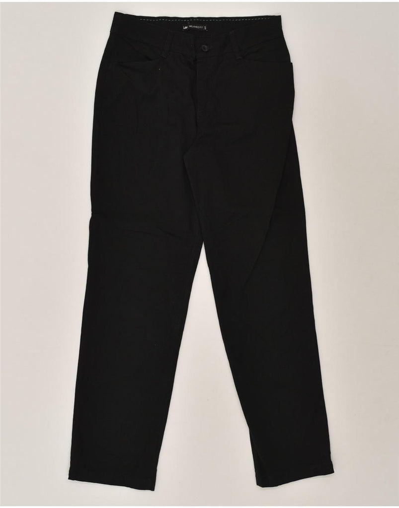 LEE Womens Relaxed Fit Casual Trousers US 10 Large W30 L32 Black Cotton | Vintage Lee | Thrift | Second-Hand Lee | Used Clothing | Messina Hembry 