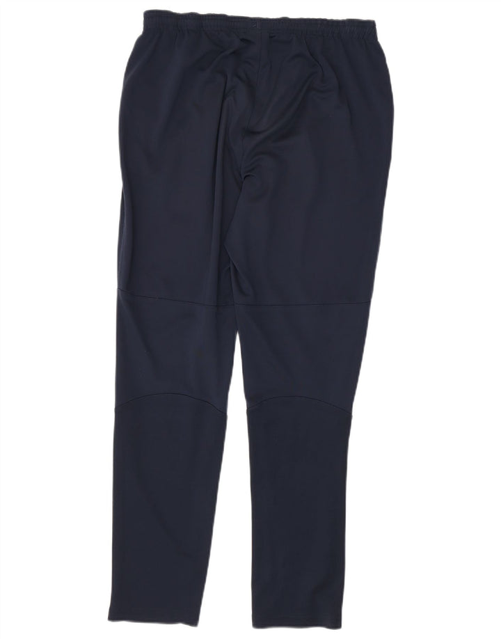 NIKE Mens Dri Fit Tracksuit Trousers Medium  Navy Blue Polyester