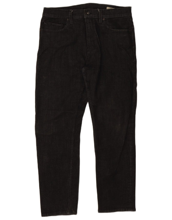 Marks & Spencer Mens Tapered Jeans W34 L29 Navy Blue Cotton