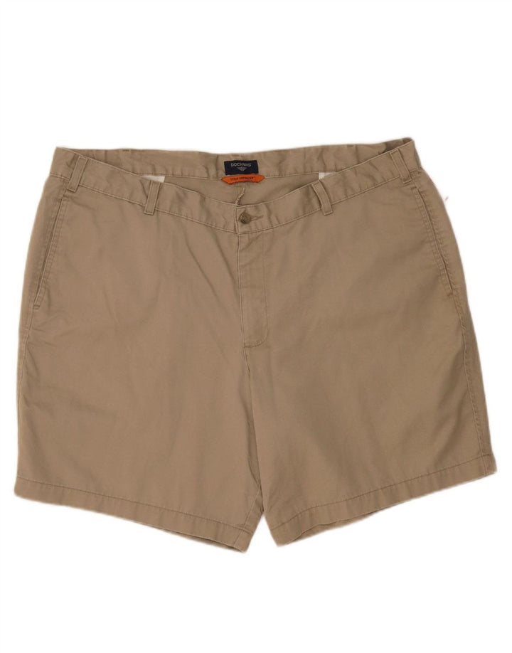 DOCKERS Mens Chino Shorts W42 2XL Beige Cotton