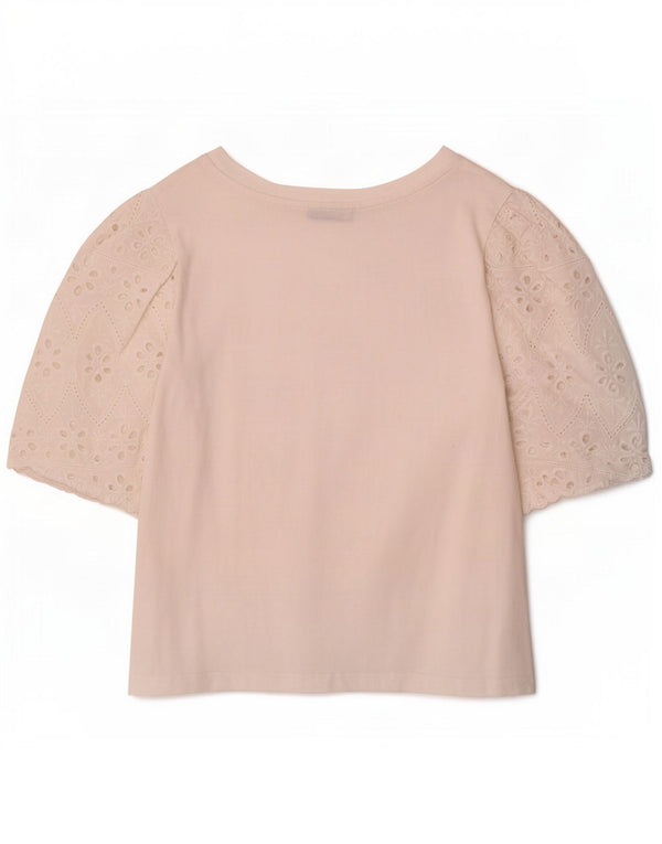 Zara Womens Crop T-Shirt Top UK 10 Small White