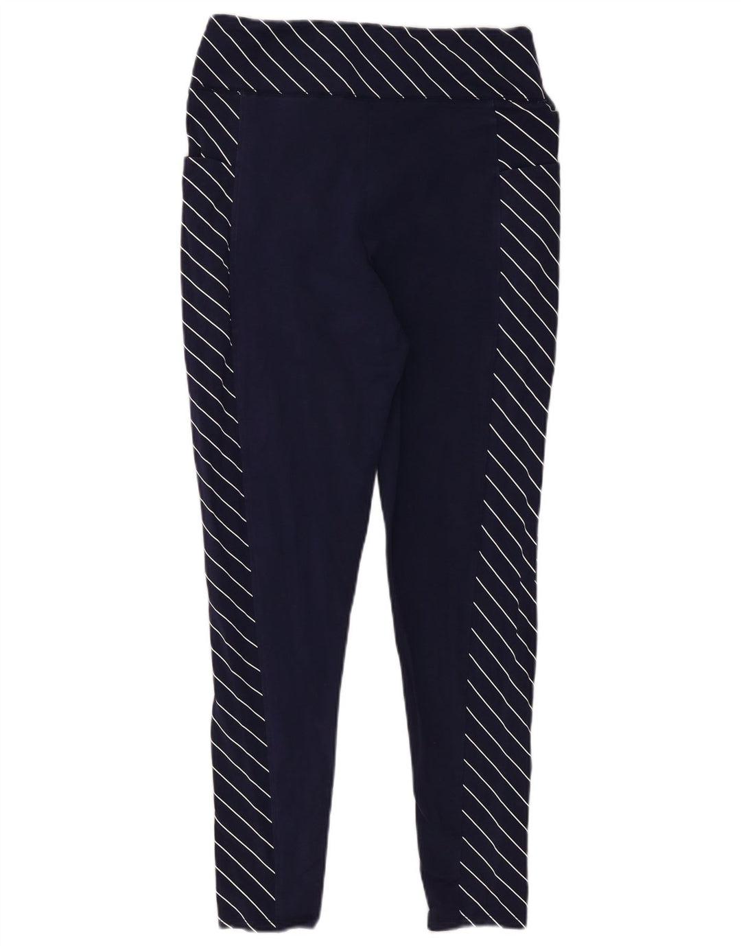 Fila Womens 2 Piece Set UK 12 Medium  Navy Blue Striped Cotton