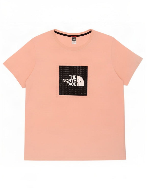 The North Face Womens Graphic T-Shirt Top UK 18 XL Pink Cotton