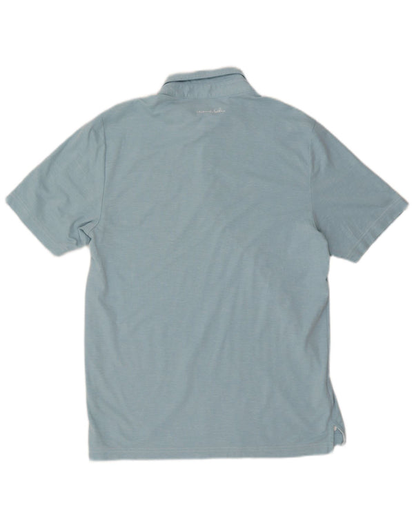 Travis Mathew Mens Polo Shirt Medium Blue Cotton